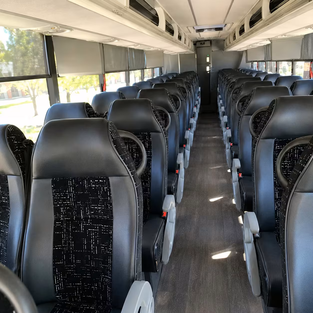 56 passenger charter bus interior
